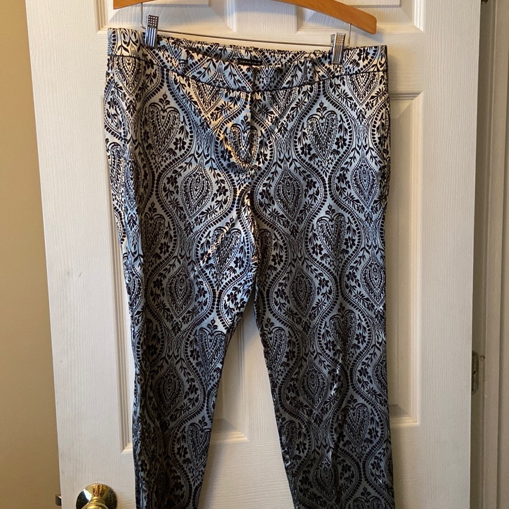 WORTHINGTON Silver Black Low Rise SLIM FIT Dress PANTS ~ Size 14